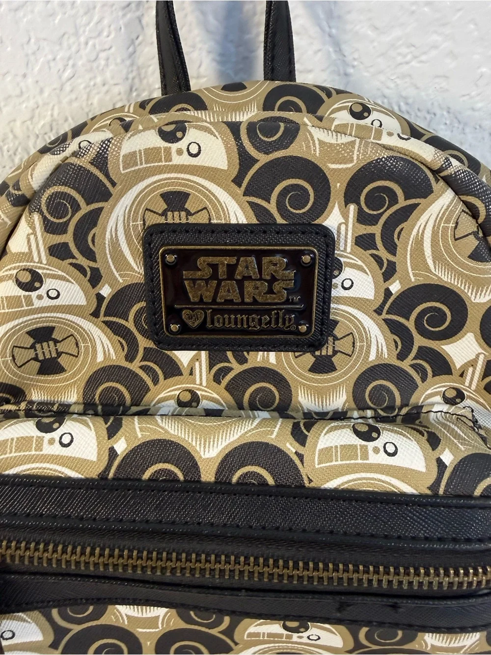 Loungefly Star Wars BB-8 Allover Mini Backpack - Beige & Black